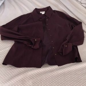 Loft purple silk 4p blouse.